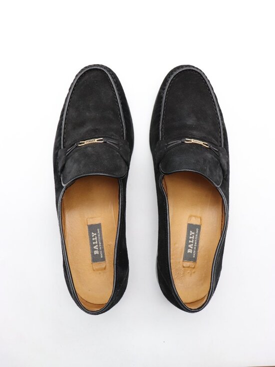 Bally of Switzerland Men\'s Size 11 D Black Suede Loafer Slip On Shoes main image 7